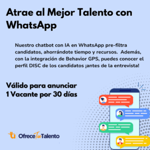 1 vacante en plataforma de reclutamiento 5.0