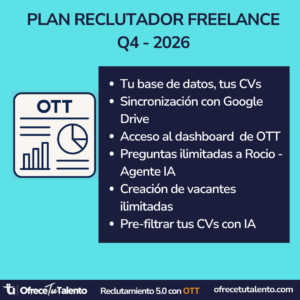 Plan Reclutador Freelance: Tus CV's + 3 pruebas DISC